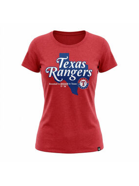 Texas Rangers T Shirt Red ’47 Baseball Is Bigger MLB Sportswear Womens Medium